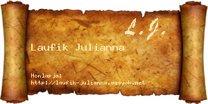 Laufik Julianna névjegykártya